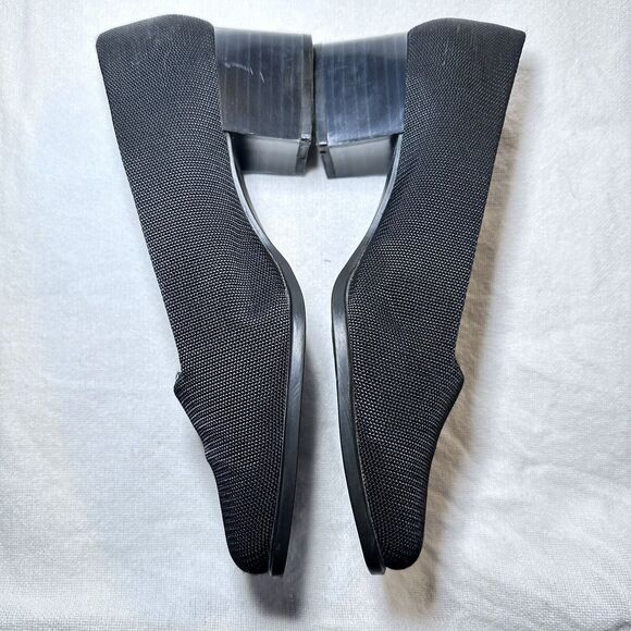 Aerosoles Love Pump Women's Black Block Heeled Knit Fabric Shoe‎ Size 7 - Picture 3 of 8